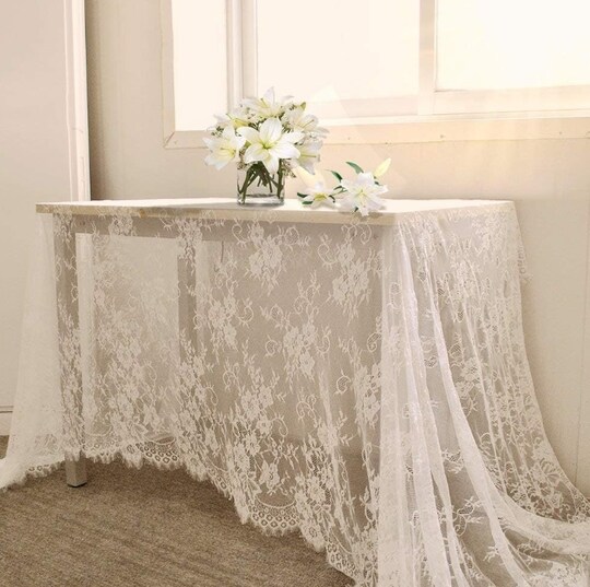 Lace Tablecloth - 10ft Reception Tablecloth | Michaels Lace Tablecloth - 10ft Reception Tablecloth | Michaels